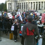 Occupy from all over in Olympia, WA. 11/28/2011. Photo by William Bass.