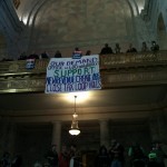Occupying the Rotunda, Olympia, WA. 11/28/2011. Photo by William Bass.