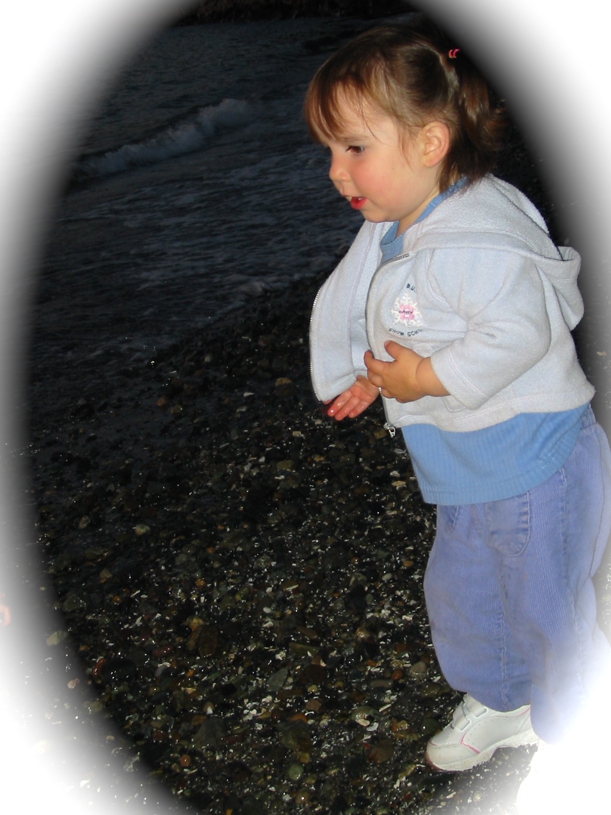 Talia is EXCITED to see ROCKS and WATER!